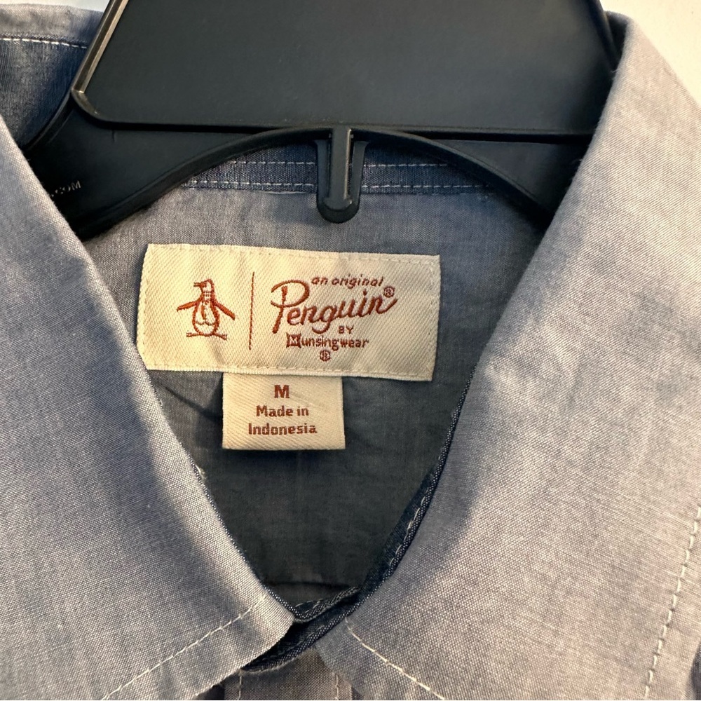 Original Penguin Heritage Slim Fit Button Down Short Sleeve Shirt NWT - Picture 6 of 7